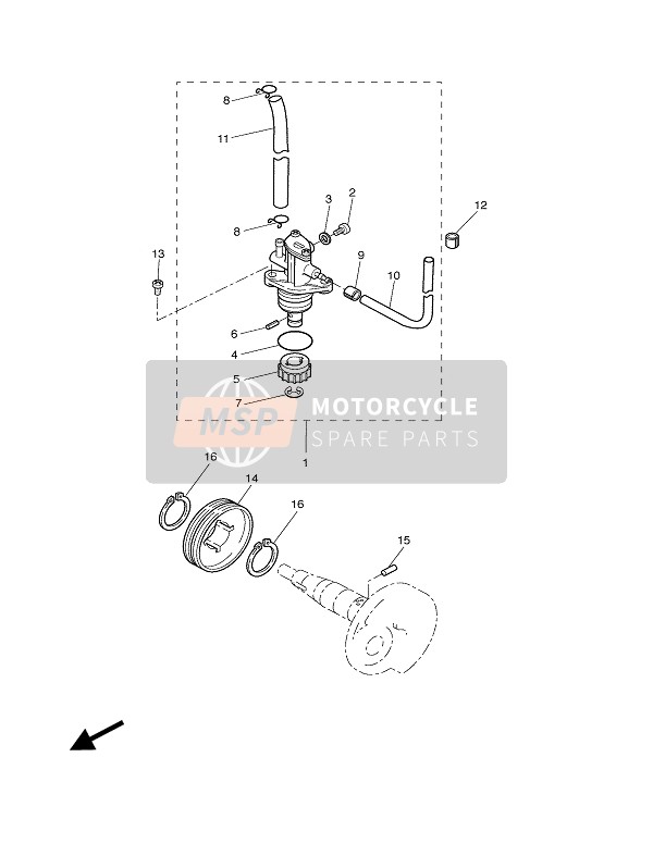 Yamaha EW50 SLIDER 2002 Ölpumpe für ein 2002 Yamaha EW50 SLIDER